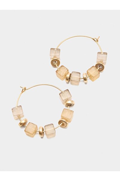 PARFOIS Kare Boncuklu Halka Küpeler