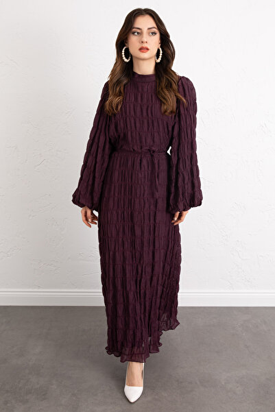 Salih Çelebi Gipeli Modal Dress 0080 - Bordo
