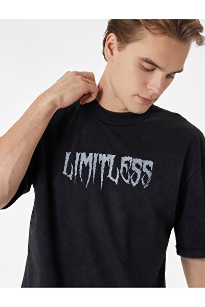 Koton Κοντομάνικο, πλενόμενο, βαμβακερό μπλουζάκι με λαιμόκοψη ποδηλάτου και ...