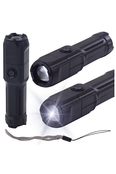 Three top online Lanternă LED cu zoom reglabil, 3 moduri de iluminare, încărc...