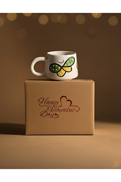 Artiser Handmade Ceramic Mug in Valentine's Day Packaging, Butterfly Pattern ...