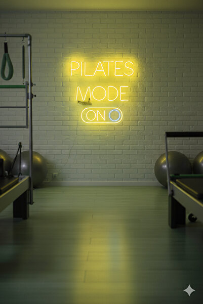 dekoraven Pilates Mode On Tasarım Pilates Salonu Dekorasyonu Led Neon Tabela ...
