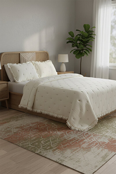 eco concept Karven Series Cotton Double Bedspread, Muslin Fabric Double Bedsp...