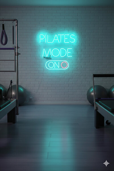 dekoraven Pilates Mode On Tasarım Pilates Salonu Dekorasyonu Led Neon Tabela ...