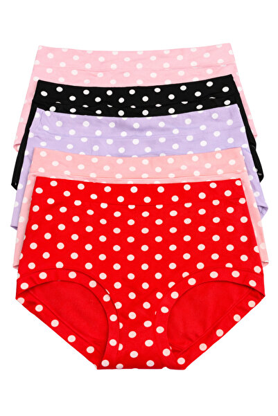 UN REAL High Waist Slip Women's Panties – Polka Dot Pattern, Breathable Fabri...