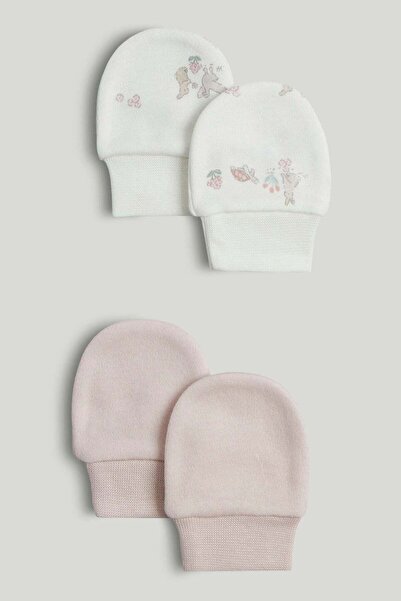 MOTHERCARE 2 Pack My First Cotton Baby Mitts