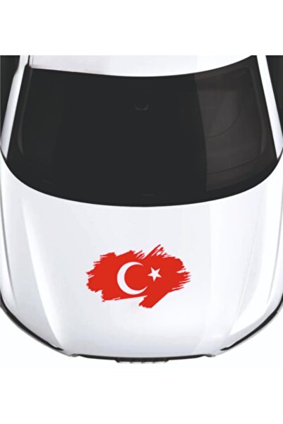 Kurt Reklam Dünyası Türk Bayrağı Sticker - Oto Sticker - Araba Sticker - Kapu...