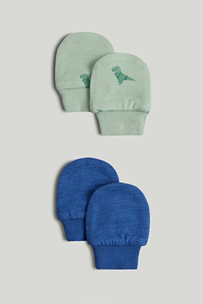MOTHERCARE 2 Pack Cotton Baby Mitts