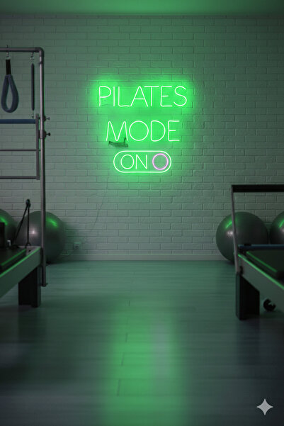 dekoraven Pilates Mode On Tasarım Pilates Salonu Dekorasyonu Led Neon Tabela ...