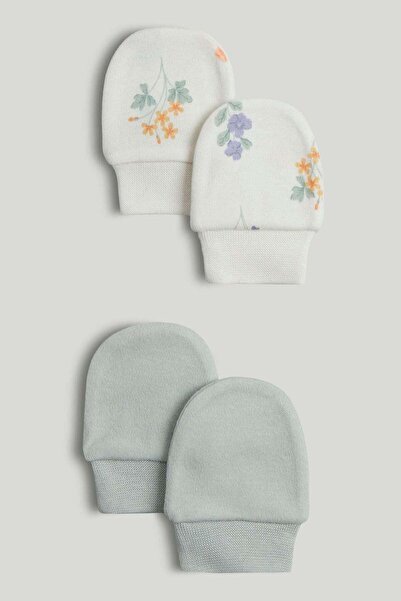 MOTHERCARE 2 Pack Cotton Baby Mitts