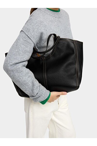 PARFOIS İç Cepli Düz Shopper Çanta