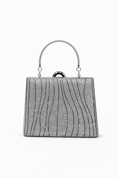 louisiana polo Vrl Women's Evening Dress Portfolio Bag Stoned Silver 358