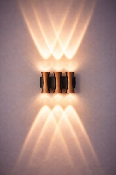 ECONA 6W ÜÇLÜ ÇİFT YÖNLÜ DEKORATİF LED APLİK DIŞ MEKAN