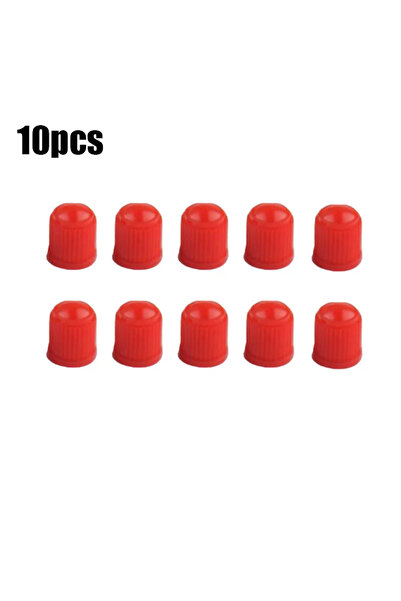 Choice4 Red 10pcs 20Pcs Car Tire Tyre Valve Caps with O Ring Dust Covers Plas...