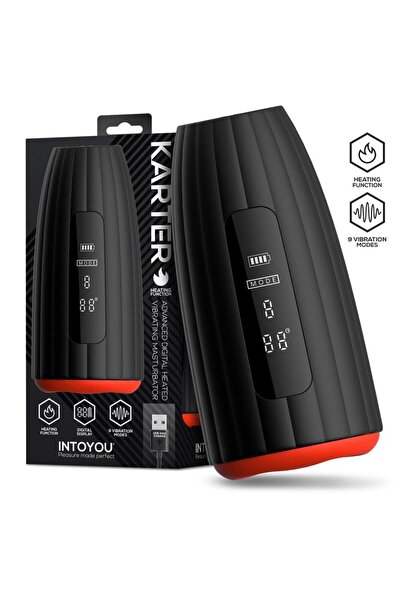 INTOYOU Stimulator impermeabil cu incalzire si 9 moduri vibratii Karter Intoyou, ecran digital