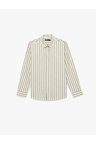 Koton Regular Fit Klasik Yaka Pamuklu Uzun Kollu Gömlek