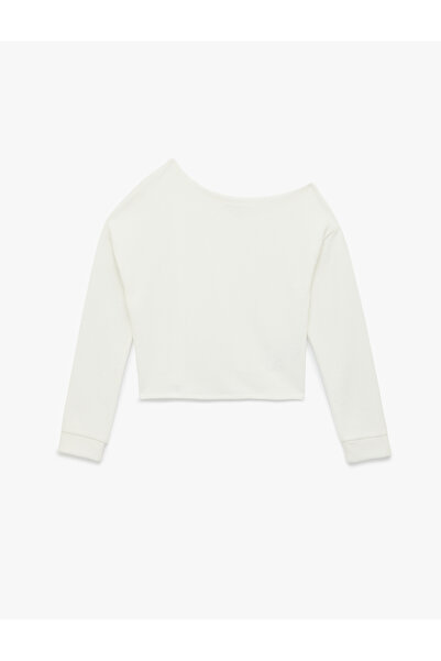 Koton Basic Asymmetric Collar Long Sleeve T-Shirt