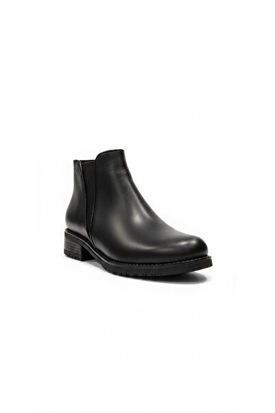 Ustalar Ayakkabı Çanta Black Women's Genuine Leather Boots 074.595