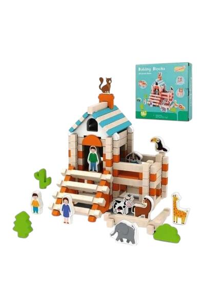 OEM Creative Wooden Construction Set – 120 Pieces Building Blocks | For Littl...