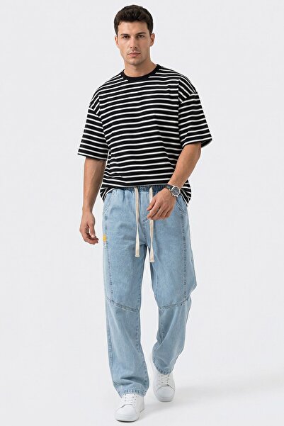 Hiccup بنطلون جينز فضفاض بخصر مطاطي من BDART
