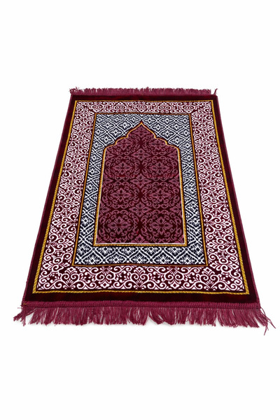 OBRNHOMEN 1 Covor de rugăciune din catifea 500 gr |   Şipinger Desen Namazlık...