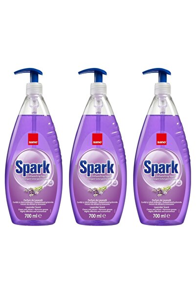 Sano SET 3 BUCĂȚI - Detergent Vase Spark Lavanda, 700 ml
