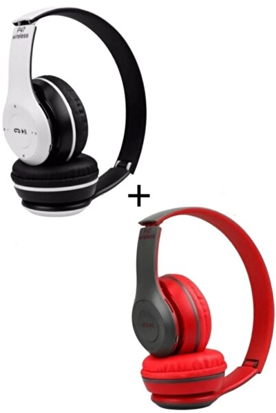 Generic P47 Bluetooth Kulaklık Wireless Kablosuz Kart Girişli Radyolu Aux