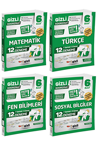 Efsane Yayınları 6.Sınıf Gizli Yayınları Matematik + Türkçe + Fen + Sosyal 12...