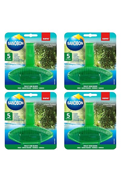 Sano SET 4 PIESE - Odorizant solid pentru vasul toaletei, Bon Green Forest, 55g