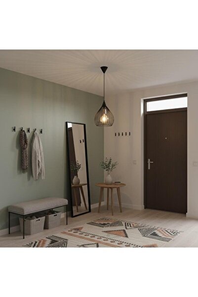 Elizim Home Lighting Armut Tekli Siyah Sarkıt Avize