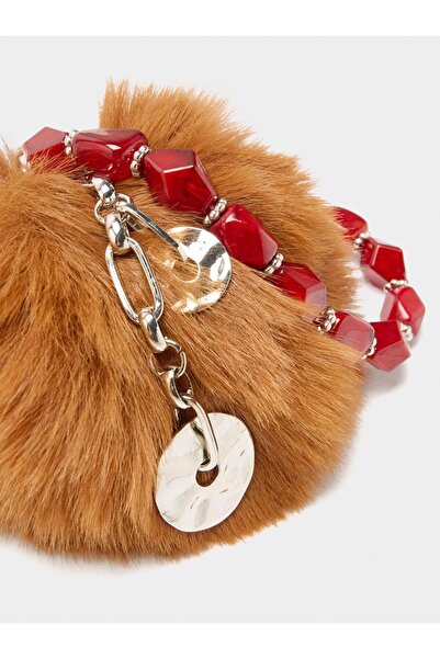 PARFOIS Boncuklu Ponpon Charm Anahtarlık