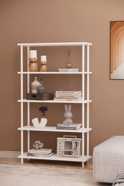 Solto Home OB43-43 Çevir Kur Modüler 5 Raflı Kitaplık | Aletsiz Kolay Kurulum...