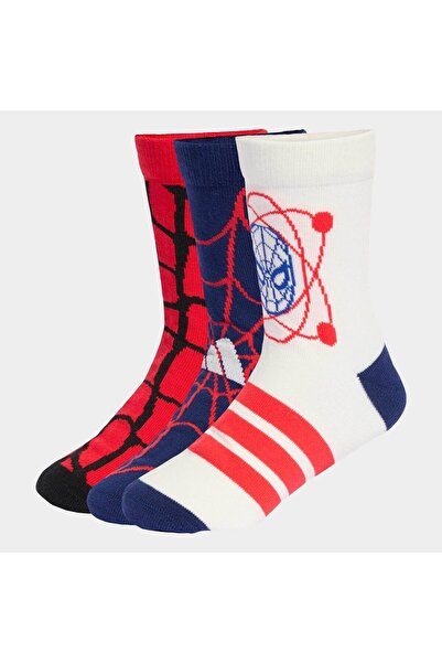 adidas جوارب مارفل سبايدر مان للأطفال 3 قطع (KA9880)