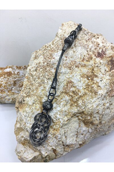 KAZZAZE Kelt Knot Silver Kazaziye Single Prayer Bead Tassel