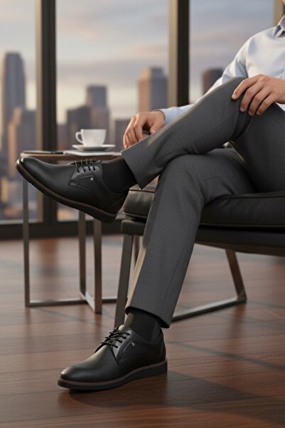 enoch حذاء إينوخ الكلاسيكي للرجال - موديل برباط مع نسيج ميكرو بوينت ونعل خفيف...