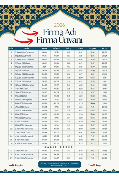 suncrafted 2026 Ramazan İmsakiyesi - İl İl Tam Liste - (Vakit Çizelgesi) 100 ...