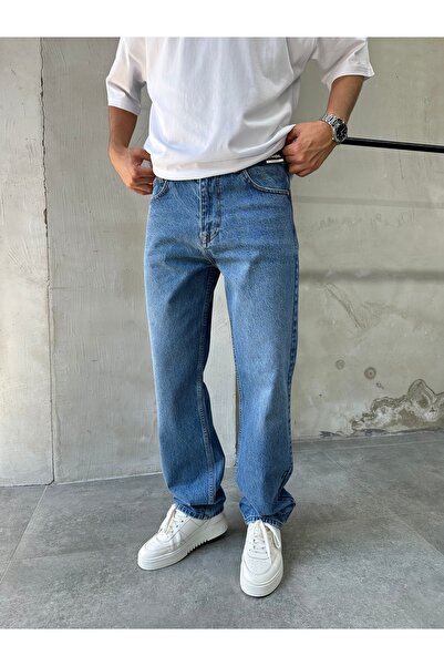 DİFRANSEL Men's Comfortable Fit Lossefit Baggy Trousers