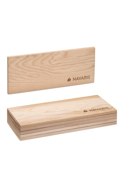 Navaris Set of 6 x cedar planks, 30 x 14 cm, 54038.02