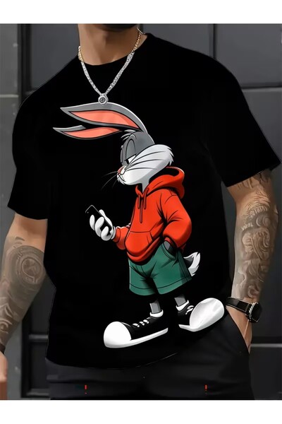 oneagılyazı Wb Men's Looney Tunes Graphic T-Shirt |   Bugs Bunny & Daffy Duck...