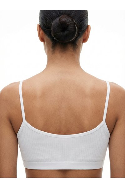 underwear bodyway Set of 2 Basic Crop Bustier Tank Tops with Ribbed Rope Straps