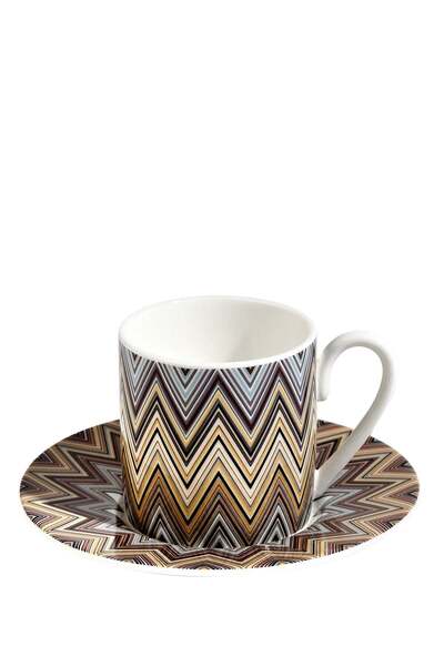 Missoni Home Jarris Zig-Zag Kahve Fincanı & Tabağı, 6'lı Set