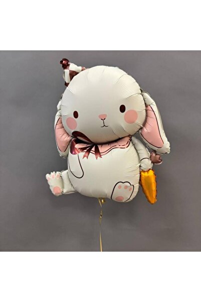 Party City Cute Rabbit Figured Cream Foil Balloon 72 cm – Pastel Color Large ...