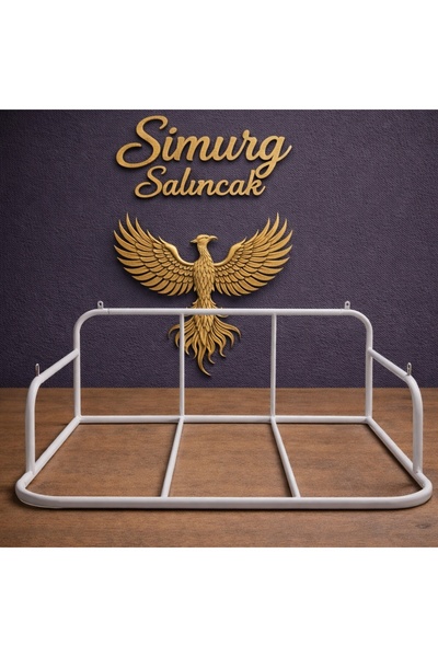SİMURG SALINCAK VE DESİGN İKİ KİŞİLİK DİKDÖRTGEN MAKROME SALINCAK DEMİRİ