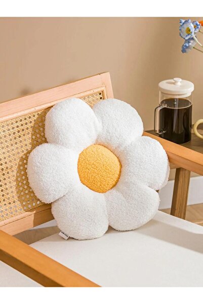 LC Waikiki وسادة زخرفية على شكل زهرة بيضاء (S6)