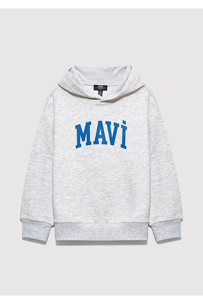 Mavi Logo Baskılı Gri Erkek Çocuk Sweatshirt M6S10113-88467
