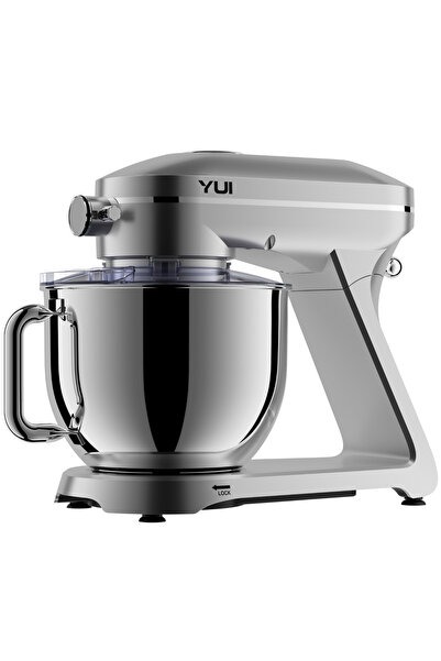 ozbience 1800W Güçlü Döküm Metal Stand Mikser, Şık Gümüş Renk