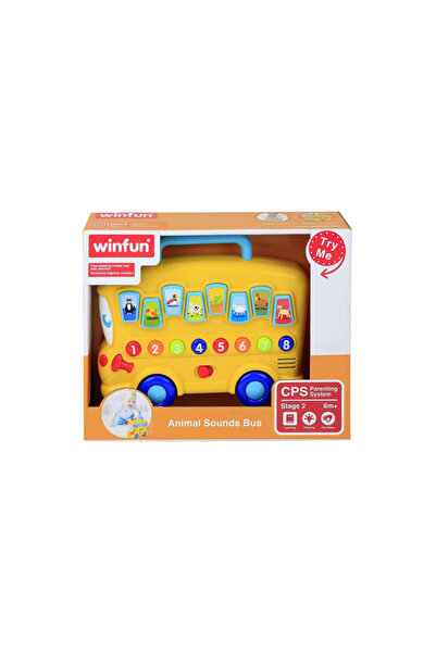 WINFUN حافلة أصوات الحيوانات، صفراء