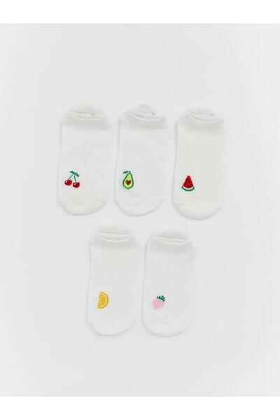 LC Waikiki Meyve με τύπωμα Γυναικείες κάλτσες μποτάκια 5 τεμαχίων (S6)