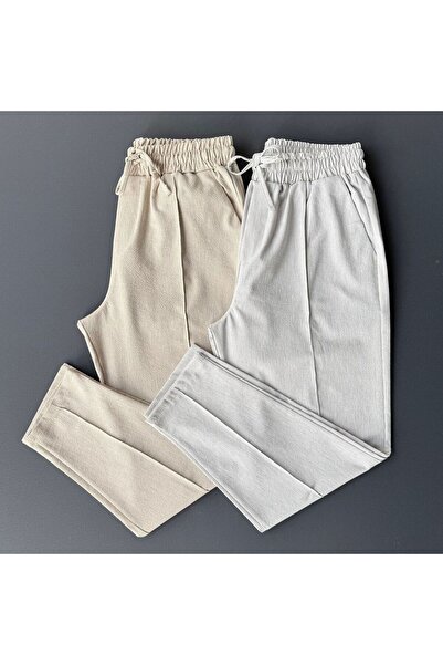 Beylerce 2 Pieces of Stitched Waffle Pants