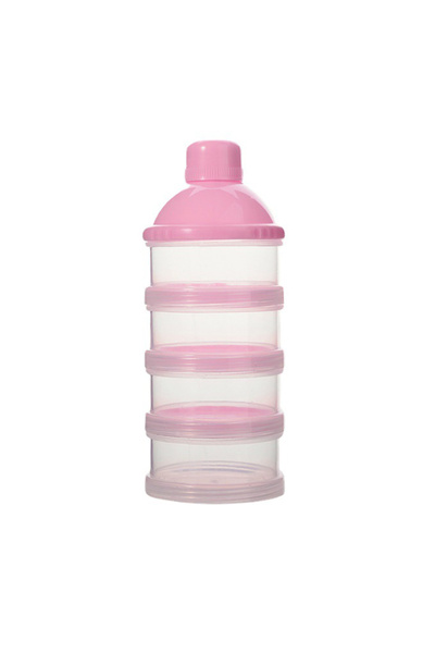 Choice1 علبة تخزين حليب بودرة محمولة وردية اللون، 4/5 مربعات، لحفظ وجبات الأط...